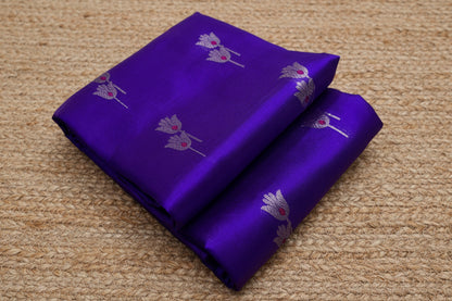 Purple Pure Chanderi Mulberry Silk Saree