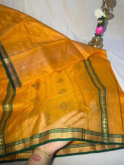 Mango Pure Chanderi organza silk saree with blouse